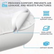 Ivation EZ-Bed Twin - Air Mattress w/Frame & Case, Deflate Defender, Dual Auto Pump, Durable Design