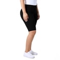 thumbnail image 4 of Yievot Plus Size Biker Shorts Women Ribbed Knit Elastic High Waist Workout Gym Running Yoga Shorts, 4 of 7