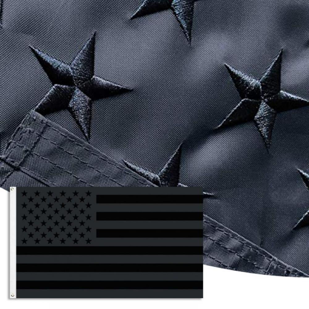 3X5 Black Flag Solid Plain Noir Bannière fast USA livraison par fanzofsportz