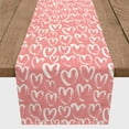 thumbnail image 3 of Creative Products Scribble Heart Pattern 16x72 Poly Twill Table Runner, 3 of 3