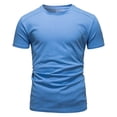 thumbnail image 1 of Mode Hommes Décontracté Confortable Manches Courtes Hauts Unis Chandails en Molleton Blouse, 1 of 8
