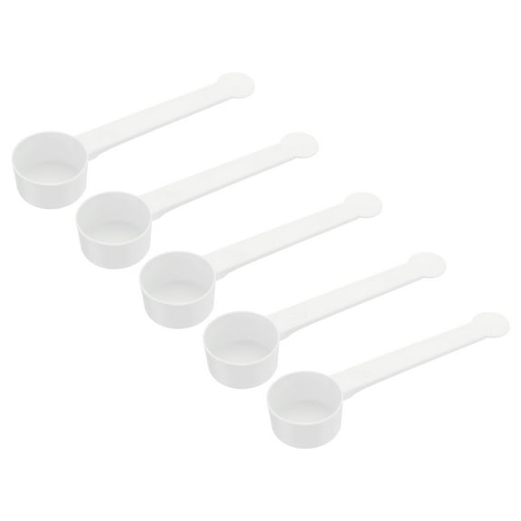 Uxcell Micro Spoons 10 Gram Measuring Scoop Plastic Flat Bottom Mini Spoon 50 Pack