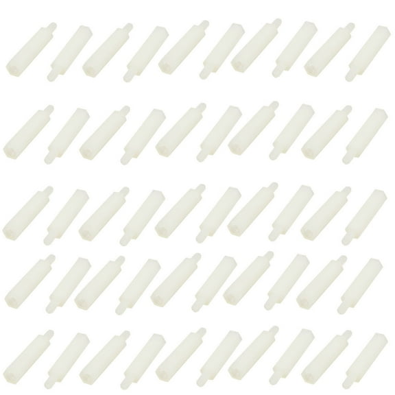 50 x Replacement Nylon Hex Standoff Spacer M2.5x20 Female to M2.5x6 Male