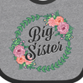 thumbnail image 4 of Inktastic Big Sister with Flower Circle Girls Baby Bib, 4 of 4