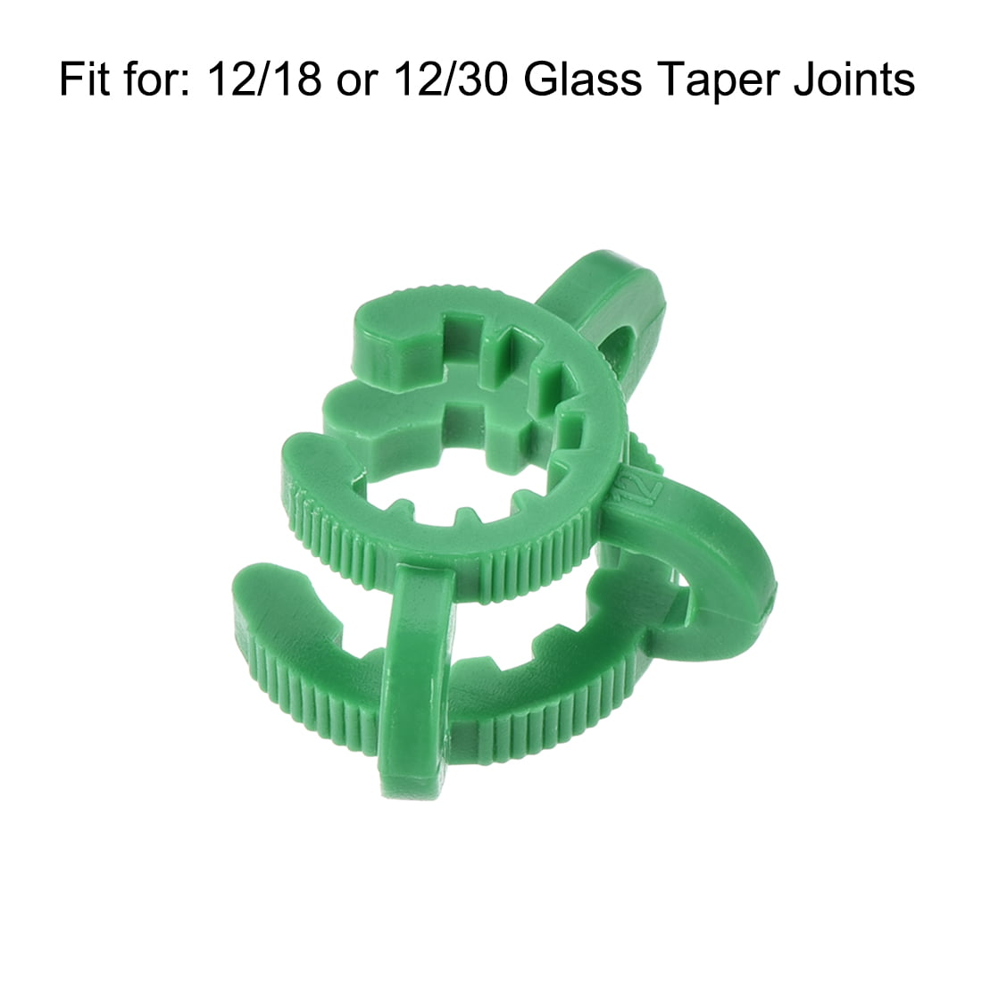 uxcell Lab Joint Clip Plastic Clamp Mounting Clips for 12/18 or 12/30 Glass Taper Joints Laboratory Connector Green 20Pcs 