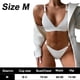 thumbnail image 2 of Traje de baño bikini con tiras y aros acanalados para mujer Traje de baño tipo tanga atrevido, 2 of 5