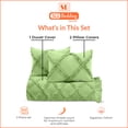 thumbnail image 4 of SGI Bedding 3 Piece Cotton Diamond Ruffle Duvet Cover Sage Solid 600TC Twin, 4 of 8