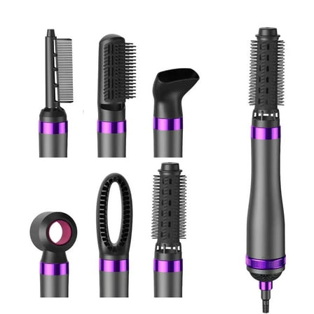 Daretodo 6 in 1 Hair Dryer Brush,Detachable Multi-Head Blow Dryer, 57℃ No Heat Damage Hair Volumizer,One-Step Hot Air Brush for Straightening,Curling,Drying,Multifunctional Hair Dryer Styling Tool