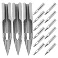 thumbnail image 1 of Miangastore 15 Pcs Metal Pen Head Nibs Silver Replacement Tips Nibs For Calligraphers Artists, 1 of 9