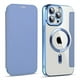thumbnail image 1 of Funda de cuero con ranura para tarjetas para iPhone 14 Pro Max Plus 13 12 11Pro Max, funda protectora transparente con tapa y soporte de carga inalámbricaFor iPhone 14Plus Gao Jinjia LED, 1 of 2