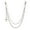 Silver, variant on Fashion Pants Chain Pearls Waistband with Adjustable Length and Detail