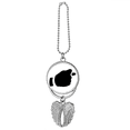 thumbnail image 1 of Provoke Gesture Outline Pattern Silver Wing Car Pendant Decoration, 1 of 4