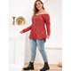 thumbnail image 4 of Botón a cuadros V-cuello ancha más tapa del tamaño Rosegal Blusas Tallas Grandes, 4 of 5