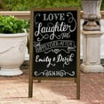 thumbnail image 4 of Extra Large Wooden 40" x 22" Chalkboard, A Frame Chalkboard Sign Double-Sided Sidewalk Chalkboard Easel, Sturdy Sandwich Board for Restaurant, Business or Wedding (Brown), 4 of 14