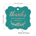 thumbnail image 7 of Inkdotpot Real Rose Gold Foil Bracket Shape Paper Hang Tags Thanks For Celebrating With Us Bridal Shower-Baby Shower-Retirement-Wedding-Birthday Favor Tags Pack Of 100, 7 of 7