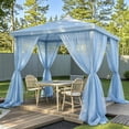 thumbnail image 5 of Outdoor Rod Pocket Curtains, 63x106 inch Fade Resistant Patio Drapes for Pergola Gazebo Porch Cabana, Waterproof Privacy Panel for Outside Garden Sunroom, 5 of 6