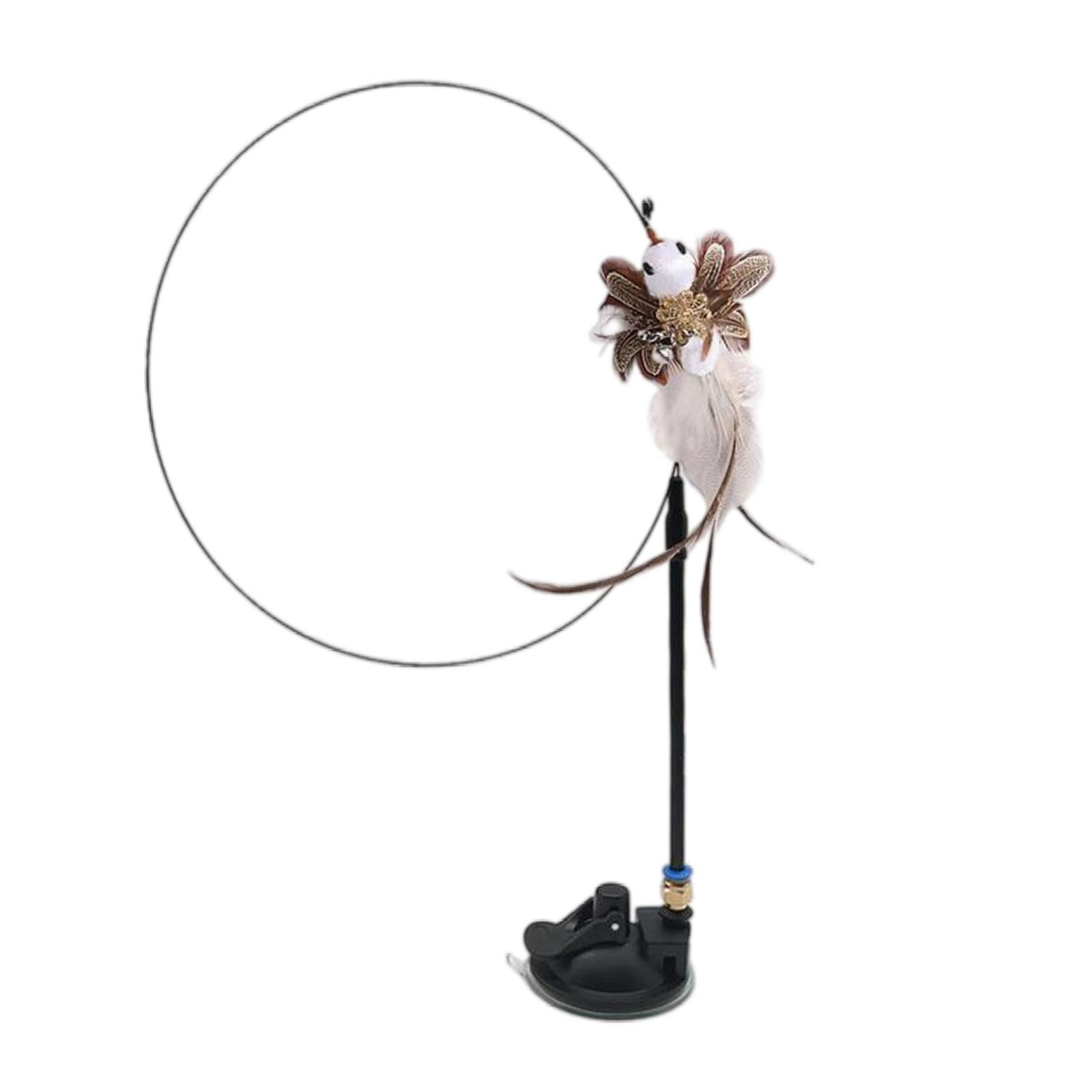 2x Cat Feather Toy Interactive Funny Catcher Cat Teaser Rod