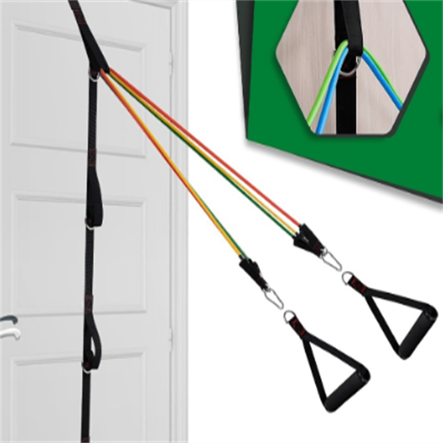 Slim Panda Door Anchor Strap for Resistance Bands, Door Resistance Bands for Workouts, Strength Training, Portable Door Gym Attachment for Home Fitness, Multi Point Anchor Workout Equipment
