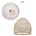 thumbnail image 6 of Arturesthome Hardwired Natural Rattan Pendant Light Japanese White Rattan Ball Lamp Home Decor 1 Lights, 6 of 6