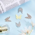 thumbnail image 4 of 20Pcs 2Colors Crystal Rhinestone butterfly Buttons Cabochons Butterfly Embellishments Buttons Alloy Rhinestone Cabochons for Decoration and DIY DIY, 4 of 6