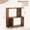 thumbnail image 3 of Costway 2 PCS 3-Tier Bookshelf Geometric Bookcase Side Table with Open Storage Display Shelf Brown, 3 of 9
