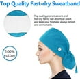 thumbnail image 5 of Xfvqtps Scrubs Cap for Women Nurse Caps for Women Nursing Working Caps with Button Adjustable Elastic Scrub Hats Sky Blue, 5 of 6