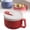 B, variant on Ramen Bowl With Handles,1500ml/50oz,Plastic Ramen Bowl with Lid,Microwavable,12.99"×9.84",1PC,Red