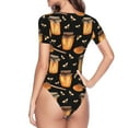 thumbnail image 4 of Naloa Bee and Honey Women's Short-Sleeved Onesie, One-Piece Swimsuit for Parties, dates, clubs - Medium, 4 of 9