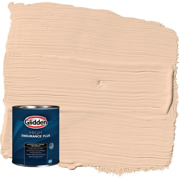 Glidden HEP Peach Darling / Orange Semi-Gloss Exterior Paint with Primer, 1 Quart