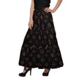 thumbnail image 4 of Moomaya Flared Skirt With Tie Waist Printed Long Skirt Plus Size Summer Wear, 4 of 6