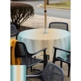 thumbnail image 5 of Outdoor Tablecloths with Umbrella Hole & Zipper, Teal Ombre 54x54 Inch Square Tablecloths, Modern Yellow Gradient Farmhouse Art Waterproof Table Cloth, Patio/Pool/Picnic Table Covers, 5 of 8