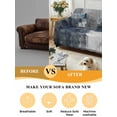 thumbnail image 5 of Navy Blue Grey Sofa Covers for 2-3 Cushion Couch L-Shaped Sectional, Modern Oil Painted Abstract Art Aesthetics Washable Sofa Covers Slipcover for Living Room Furniture, Couch Cover Blanket 71"x134", 5 of 9