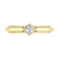 thumbnail image 3 of 1/2 Carat Round Diamond Solitaire Engagement Ring Band in 14K Yellow Gold (Ring Size 9.75), 3 of 4