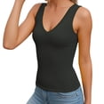 thumbnail image 2 of FDGIU ‌‌‌‌Women's V Neck Spaghetti Strap Camisole Tops Sleeveless Vest Casual Solid Spring Summer Trendy Cami Tanks, 2 of 5