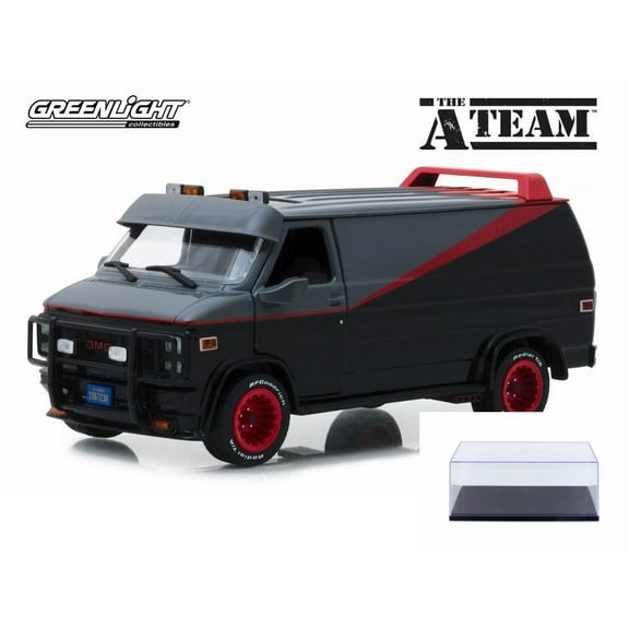 Diecast Car w/Display Case - 1983 GMC Vandura, The A-Team  - Greenlight 84072 - 1/24 Scale Diecast Model Toy Car