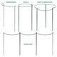 thumbnail image 5 of Paquete de 12 Estacas Soporte Flores JardíN Planta Anillo Semicircular, para Plantas Tomate, Borde, 5 of 5