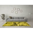 thumbnail image 3 of Ahgly Company Indoor Square Persian Yellow Bohemian Area Rugs, 3' Square, 3 of 4