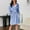 Blue, variant on Alitao Robes for Women Lounge Sets Women's Solid Colour Long Sleeve Pocket Hooded Knee Short Plush Pajamas Robe Homewear Bathrobe Fuzzy Robe Women'S Sleepwear Blue L