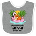 thumbnail image 3 of Inktastic Someone in Miami Loves Me Boys or Girls Baby Bib, 3 of 4