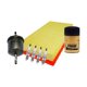 thumbnail image 1 of Kit De Bujías Doble Platino, Filtro De Aire, Filtro Para Aceite Sintético Y Filtro De Combustible 7 PIEZAS Afinación Sin Aceite Compatible con Pointer 1998 A 2004 Volkswagen L4 1.8L, 1 of 3