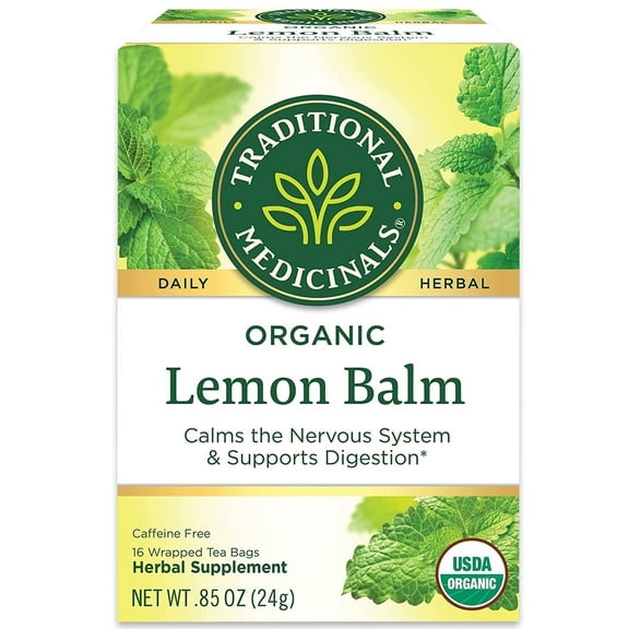 Traditional Medicinals Herbal Tea Organic Lemon Balm -- 16 Tea Bags Pack of 4