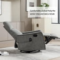 thumbnail image 3 of Kadyn Reclining Chair with Rocker and Swivel, Light Gray Heat Massage Adjustable Recliner Seat with Chenille Fabric for Home Office, Living Room, Bedroom, Light Gray, 3 of 7