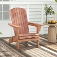 thumbnail image 5 of Gymax Folding Adirondack Chair Set of 2 w/ High Backrest & Wide Armrests Wooden Brown, 5 of 9