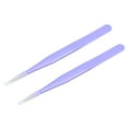 thumbnail image 1 of Unique Bargains Pince à Épiler à Pointe Droite de Précision en Acier Inoxydable Multifonctionnel Violet 2Pack, 1 of 5