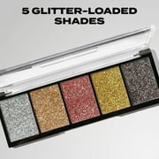 Hard Candy Glitteratzi، لوحة ظلال العيون، لمسة نهائية لامعة، غبار القمر، 5 ظلال لامعة، 0.26 أونصة