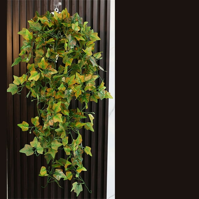 5‑Fork Grape‑Leaf Rattan Wall Hanging – Decorative Green Artificial Plant for Home, Wedding, Wall or Door Decor