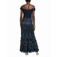thumbnail image 2 of Aidan Mattox womens  Pleated Tulle Gown, 2, Blue, 2 of 3