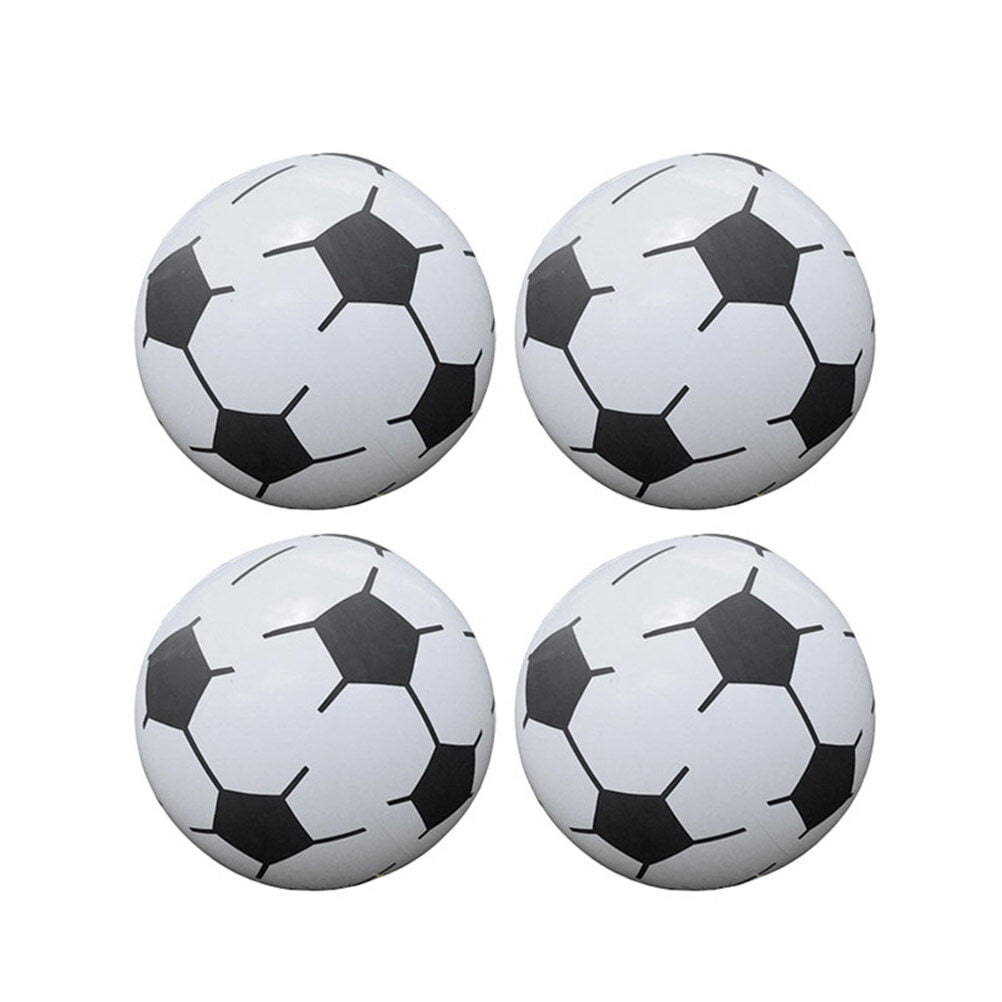 4pcs Inflatable Football Toys Kids Beach Balls Toys Inflatable Soccers