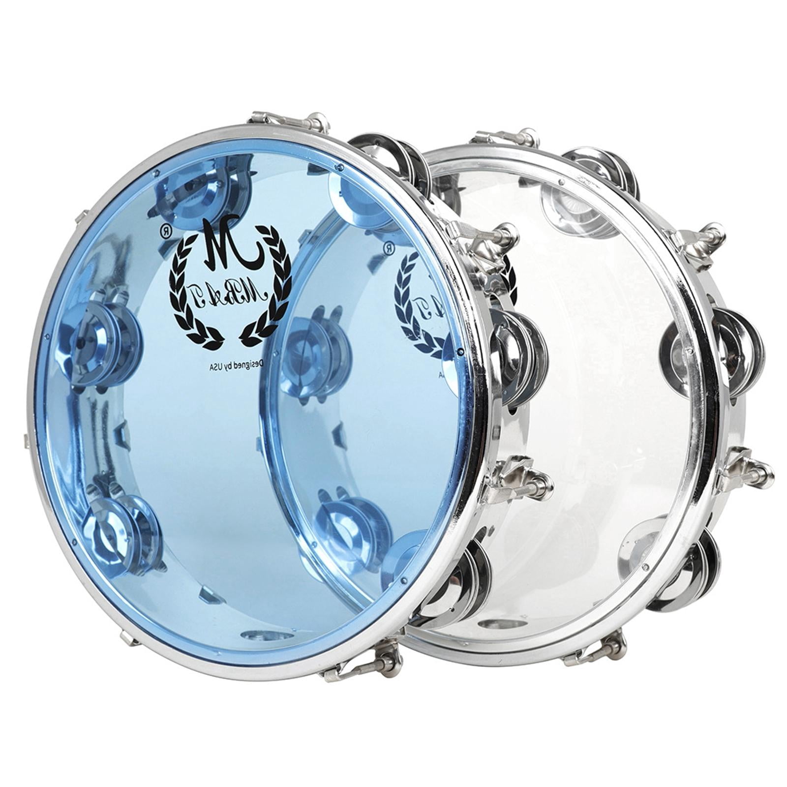 LeeQinersw Percussion Tambourine Capoeira Blowing Jingles Tamborine for 3+ Years Old Party 10inch Blue