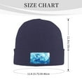 thumbnail image 3 of ZICANCN Abstract Art Wallpaper Knit Beanie Hat, Winter Cap Soft Warm Classic Hats for Men Women, Navy Blue, 3 of 8
